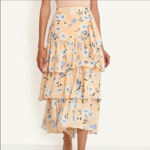 Peach floral skirt